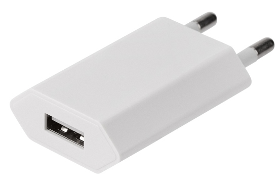 Зарядное устройство 18-1194 ∙ Сетевое зарядное устройство iPhone/iPod USB белое (СЗУ) (5 V, 1000 mA) Rexant ∙ кратно 10 шт