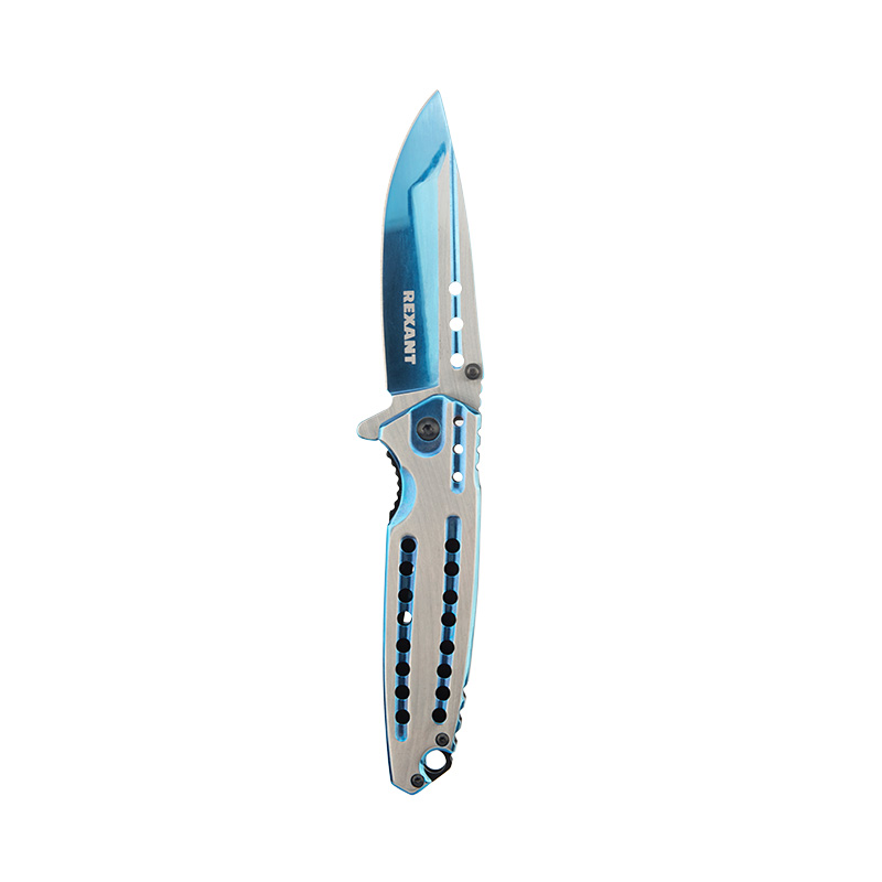 Нож 12-4908-2 ∙ Нож складной полуавтоматический REXANT Blue