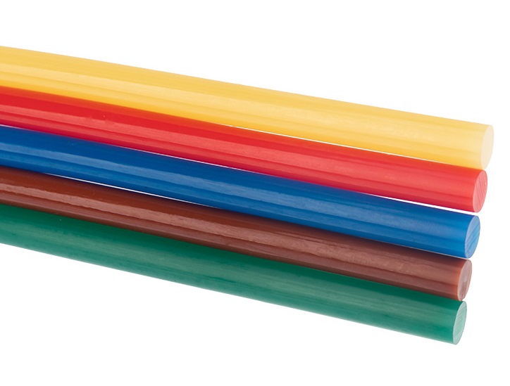 Термоклей 09-1280 ∙ Стержни клеевые REXANT Ø 11 мм, 270 мм, цветные (10 шт./уп.) (хедер)