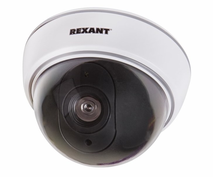 Муляж видеокамеры 45-0210 ∙ Муляж камеры REXANT внутренний, купольный, белый