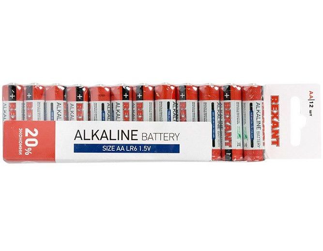 Элемент питания 30-1026 ∙ Алкалиновая батарейка AA/LR6 1,5 V 12 шт. REXANT