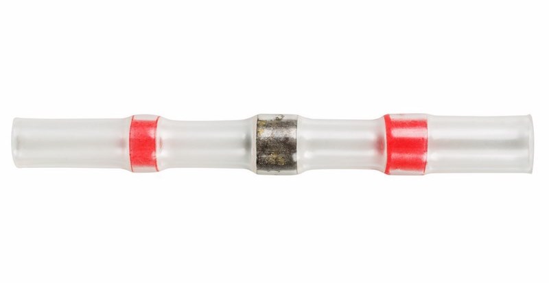 Соединитель 08-0752 ∙ Гильза кабельная изолированная ПК-т 1.5 термоусаживаемая под пайку L-40 мм 0.5-1.5 мм² красная ∙ кратно 10 шт