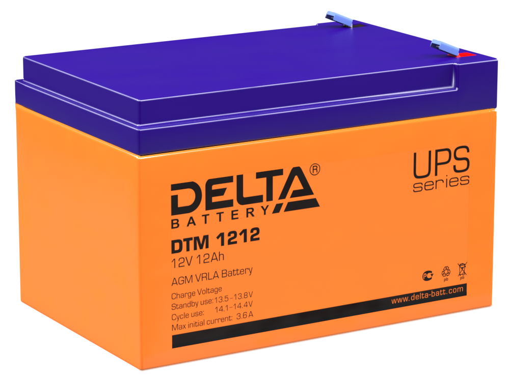 Аккумуляторная батарея DTM 1212 ∙ Аккумулятор 12В 12 А∙ч