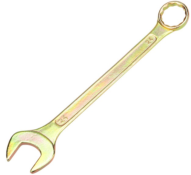 Ключ 12-5815-2 ∙ Ключ комбинированный REXANT 24 мм, желтый цинк