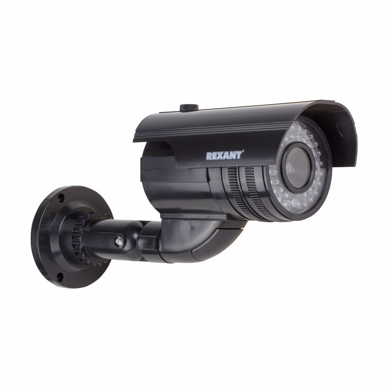 Муляж видеокамеры 45-0250 ∙ Муляж камеры REXANT уличный, цилиндрический, черный