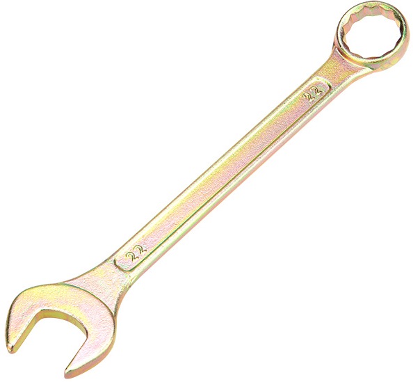 Ключ 12-5814-2 ∙ Ключ комбинированный REXANT 22 мм, желтый цинк
