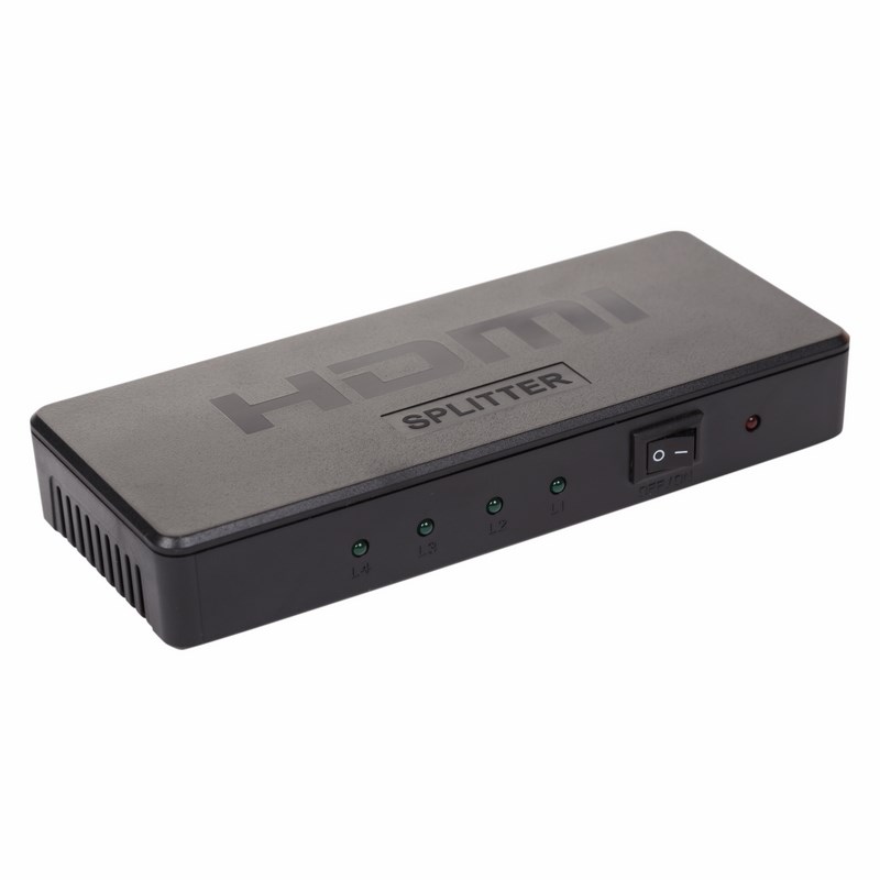 Делитель 17-6952 ∙ Делитель гнездо HDMI на 4 гнезда HDMI, пластик REXANT