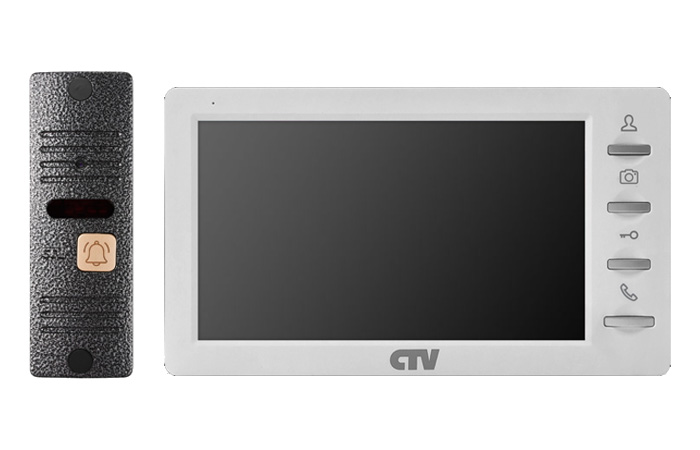Комплект видеодомофона CTV-DP1701 S (белый)