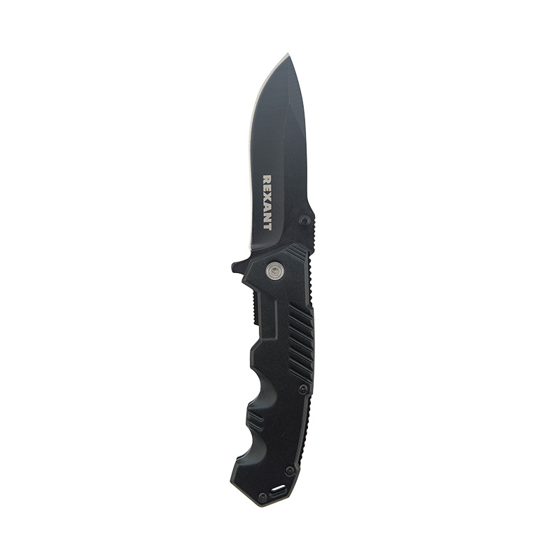 Нож 12-4905-2 ∙ Нож складной полуавтоматический REXANT Black