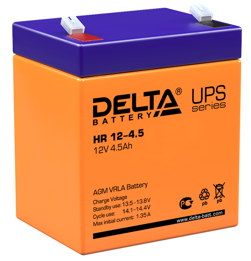 Аккумуляторная батарея HR 12-4.5 ∙ Аккумулятор 12В 4,5 А∙ч