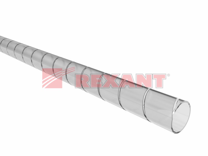 Бандаж 07-7012 ∙ Кабельный спиральный бандаж REXANT, диаметр 12 мм, длина 2 м (SWB-12), прозрачный