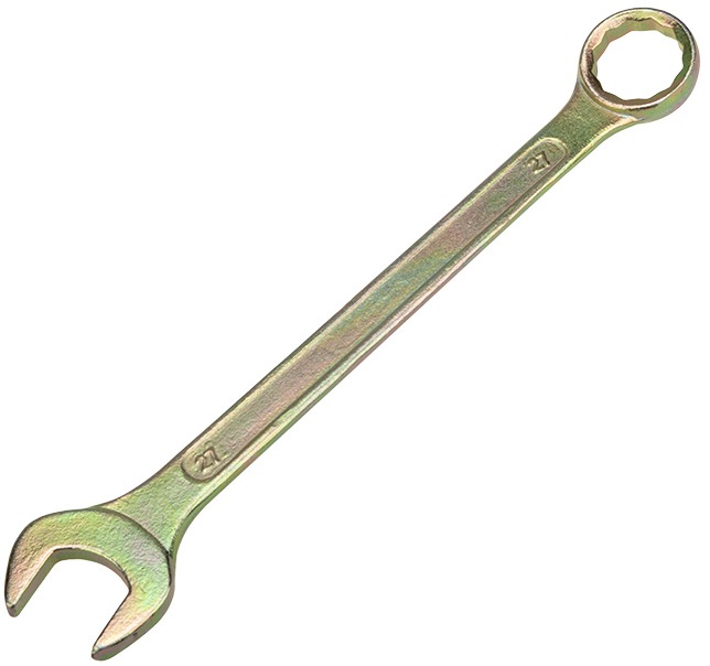 Ключ 12-5816-2 ∙ Ключ комбинированный REXANT 27 мм, желтый цинк