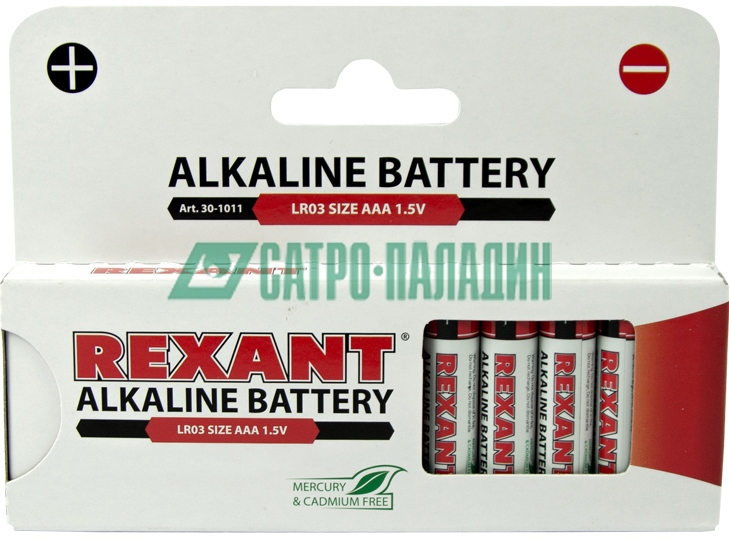 Элемент питания 30-1011 ∙ Алкалиновая батарейка AAA/LR03 1,5 V 12 шт. REXANT