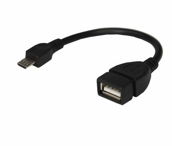 Шнур интерфейсный 18-1182 ∙ USB кабель OTG micro USB на USB шнур 0.15 м черный REXANT ∙ кратно 10 шт