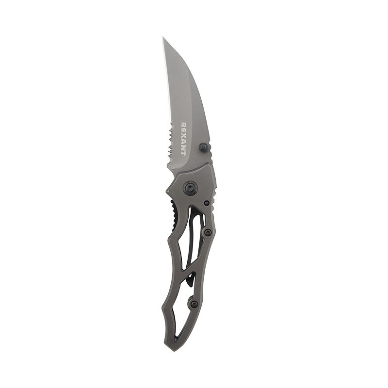 Нож 12-4906-2 ∙ Нож складной Коготь полуавтоматический REXANT Titanium