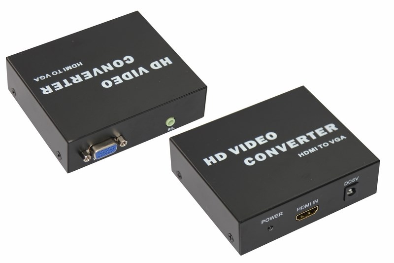 Конвертер 17-6908 ∙ Конвертер HDMI на VGA + Стерео 3,5 мм, металл REXANT